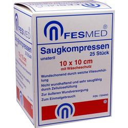 SAUGKOMPRESSE 10X10CM UNST