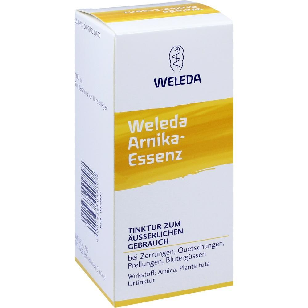 Eine Packung von Weleda Arnika-Essenz f&uuml;r &auml;u&szlig;ere Anwendung.