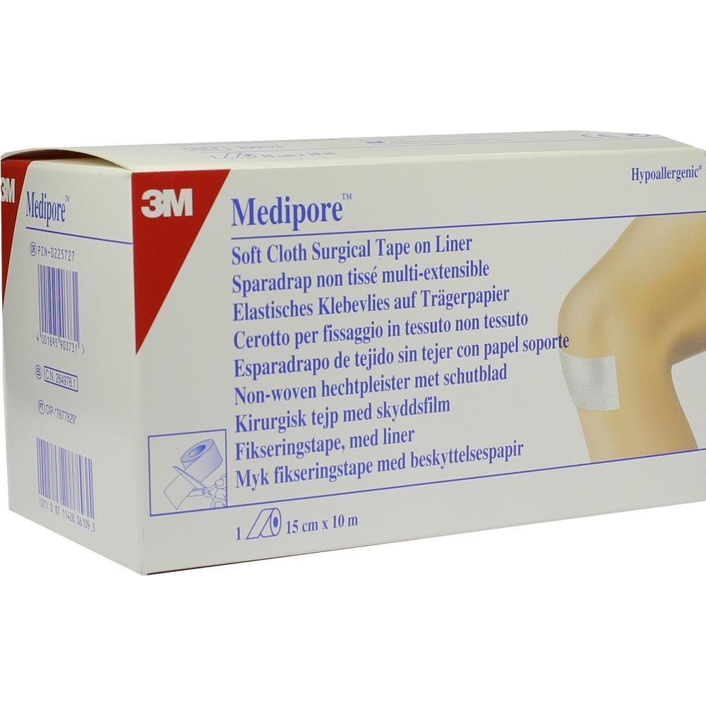 Eine Packung Klebeband f&uuml;r medizinische Anwendungen, auf der "Medipore" steht.