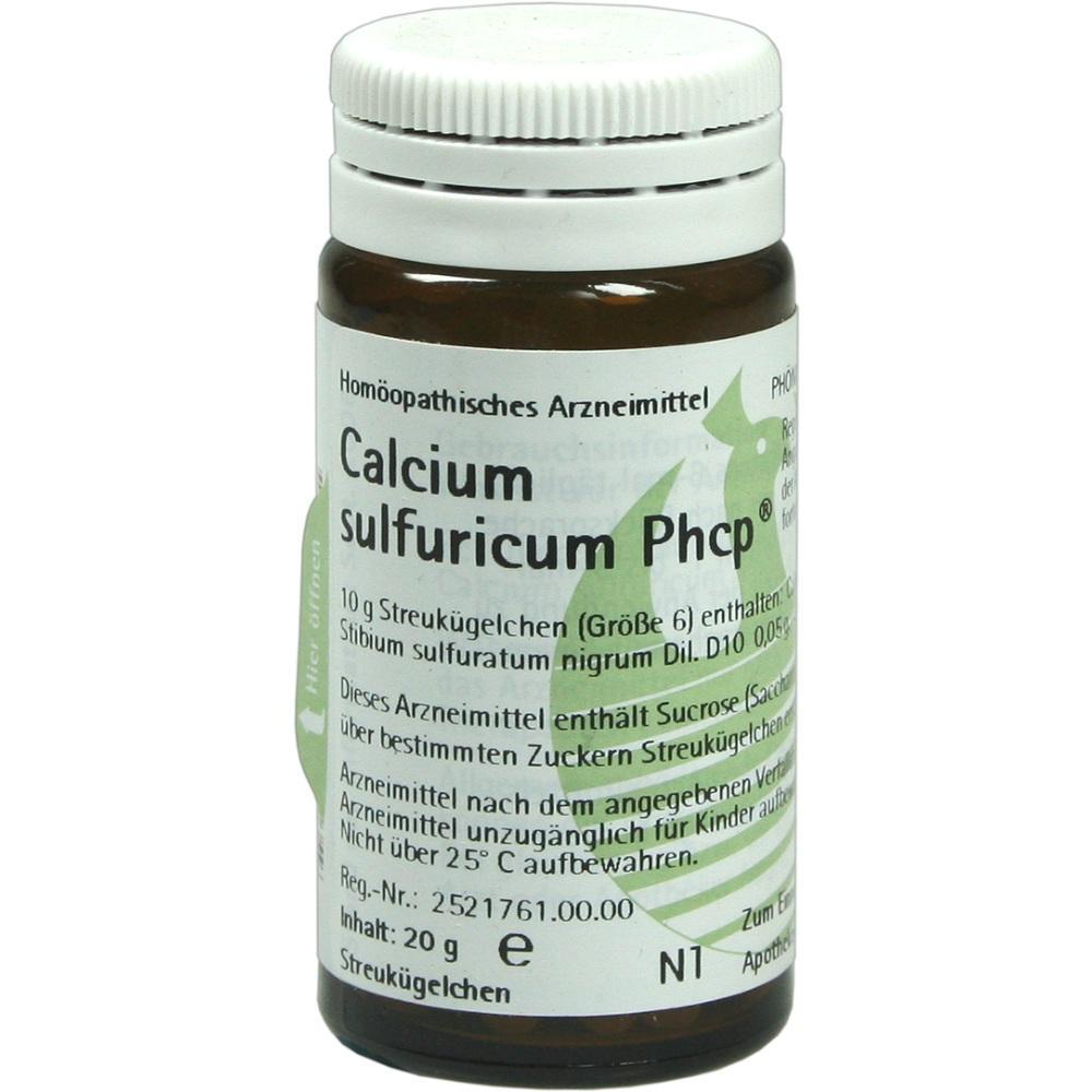Braunes Fl&auml;schchen mit hom&ouml;opathischem Mittel "Calcium sulfuricum Phcp".