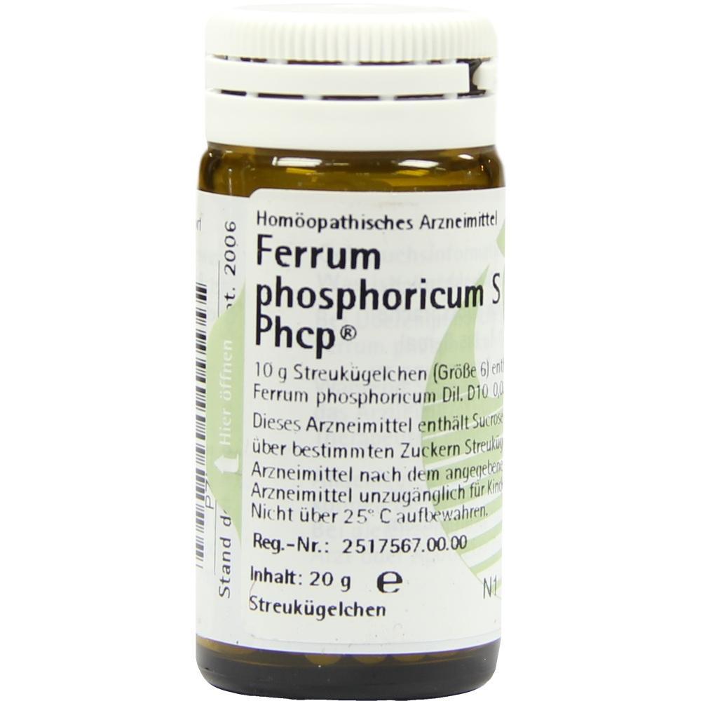 Ein braunes Fl&auml;schchen mit der Aufschrift "Ferrum phosphoricum".