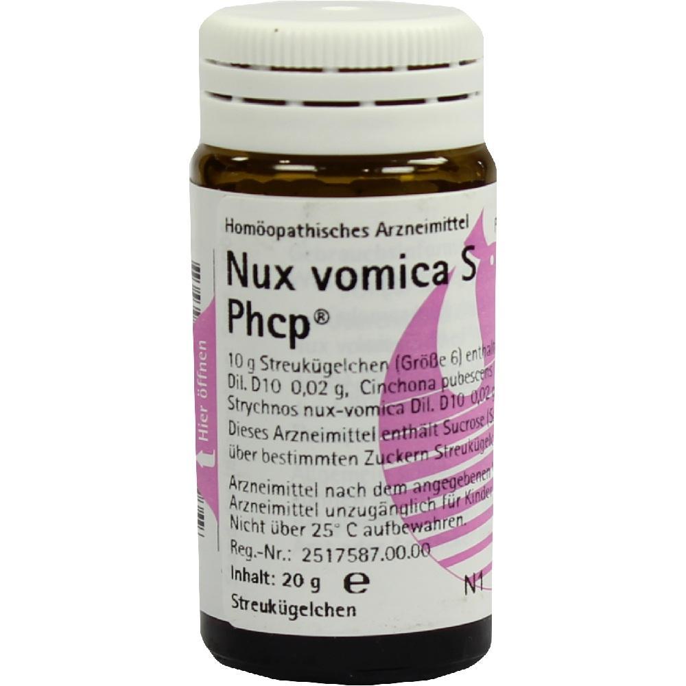 Braunes Fl&auml;schchen mit wei&szlig;er Kappe und Etikett f&uuml;r hom&ouml;opathisches Mittel.