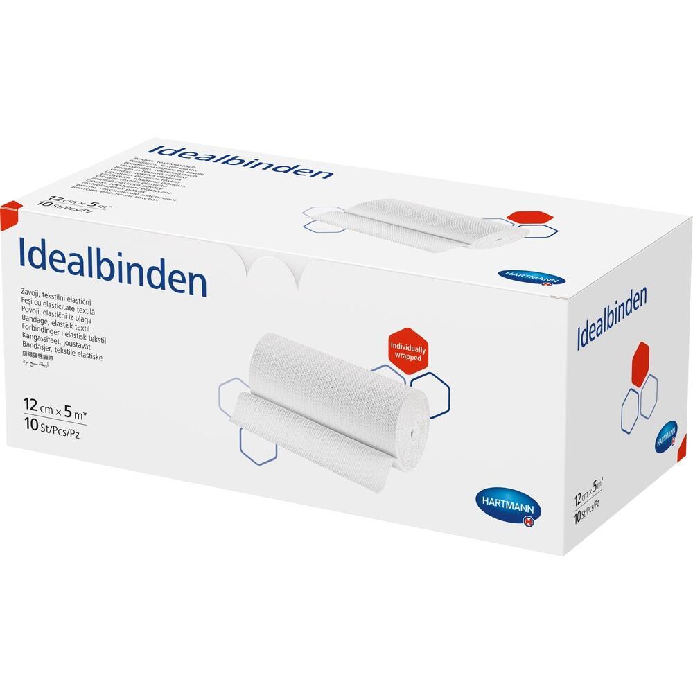 Eine wei&szlig;e Box mit elastischen Binden der Marke Hartmann.