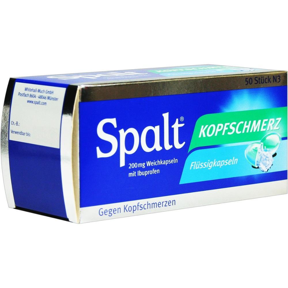 Schachtel mit Kopfschmerztabletten der Marke "Spalt".
