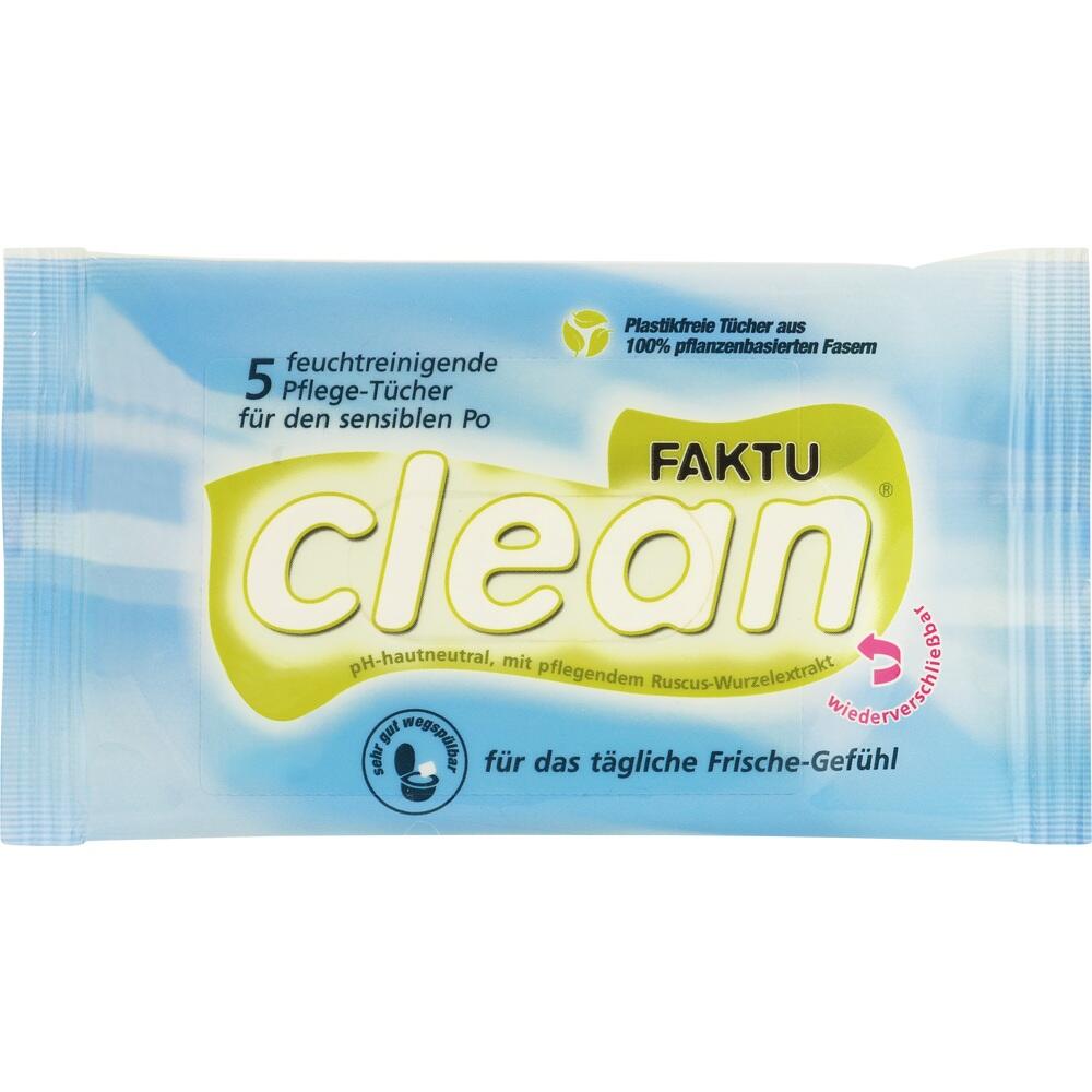 Verpackung von feuchten Pfleget&uuml;chern f&uuml;r sensible Haut, "Faktu clean".