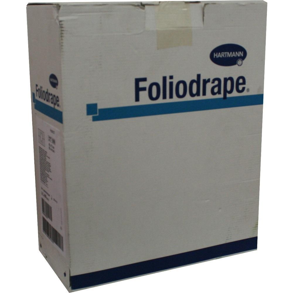 Eine gro&szlig;e, wei&szlig;e Verpackung mit der Aufschrift "Foliodrape" von Hartmann.