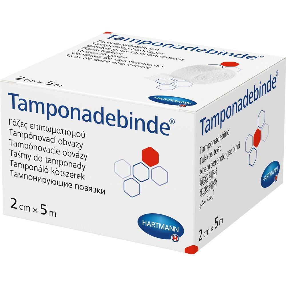 Eine Verpackung f&uuml;r Tamponadebinden von der Marke Hartmann.