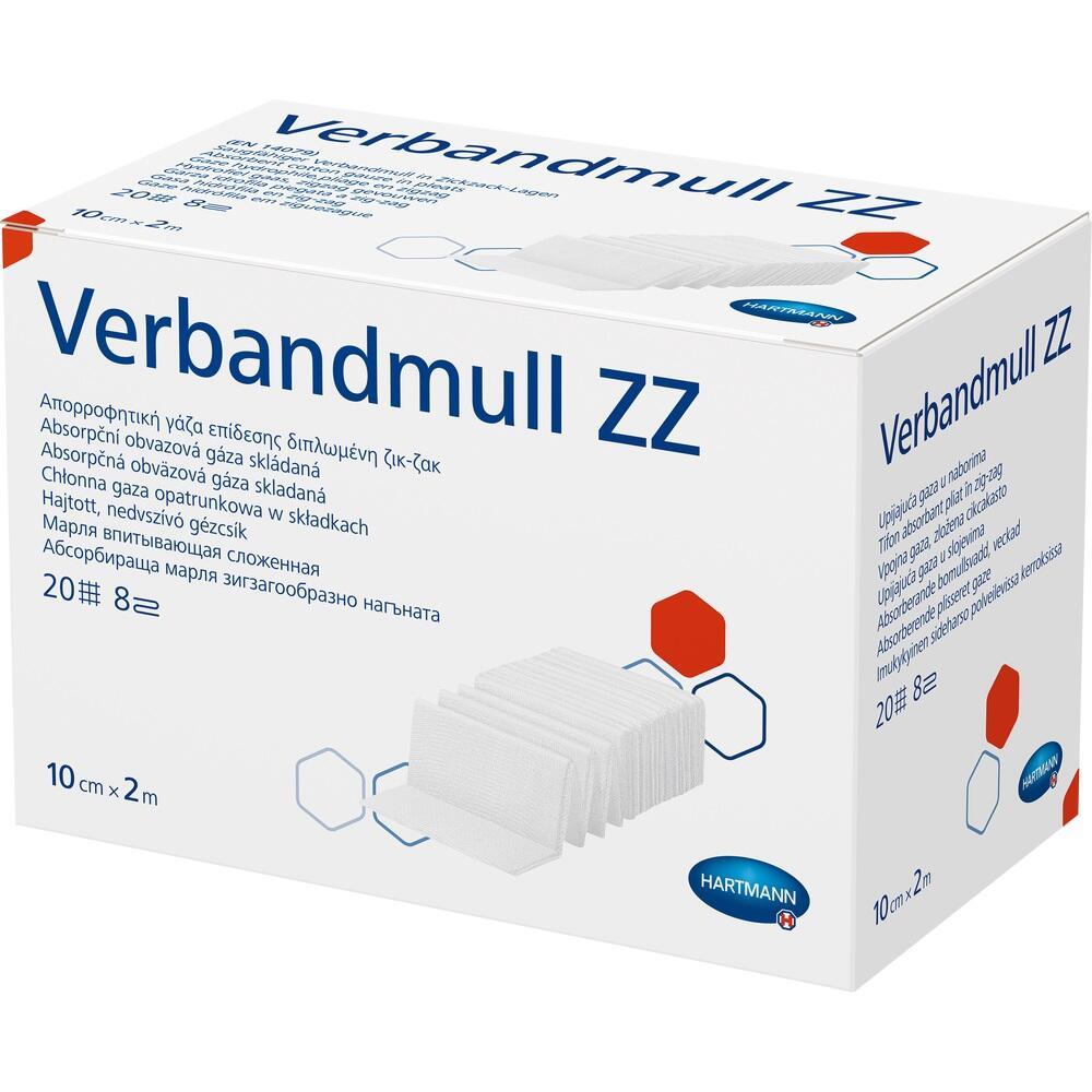 Eine Verpackung mit Verbandmull namens "Verbandmull ZZ" von der Marke Hartmann.