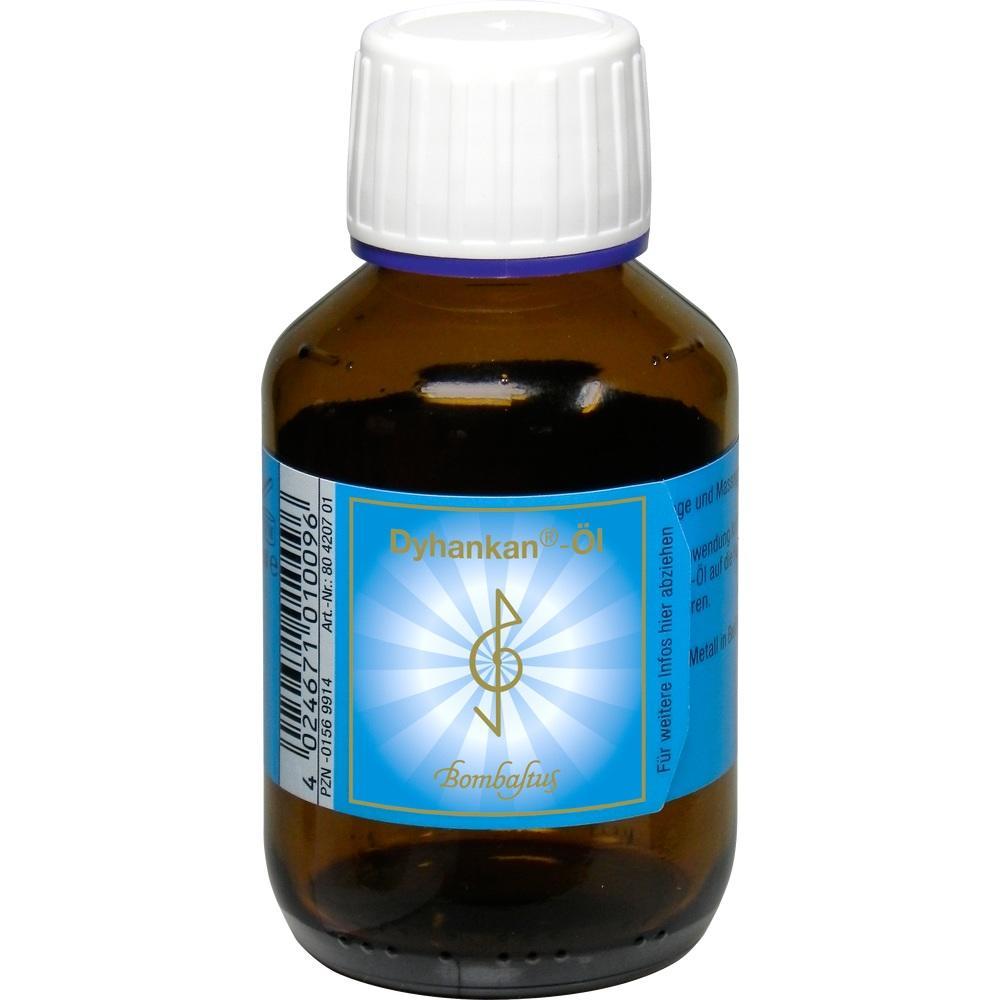 Braune Glasflasche mit wei&szlig;em Deckel und blauem Etikett.