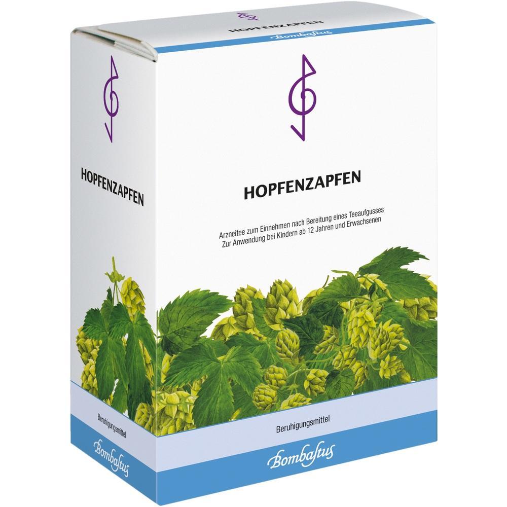 Eine Verpackung f&uuml;r Hopfenzapfen-Tee mit beruhigender Wirkung.