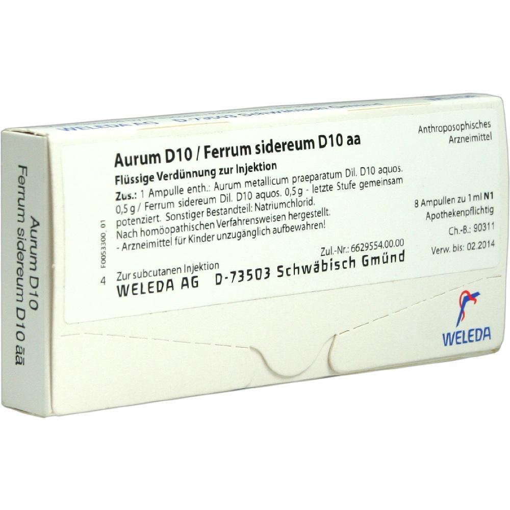 Verpackung von Ampullen zur Injektion, hergestellt von Weleda AG.