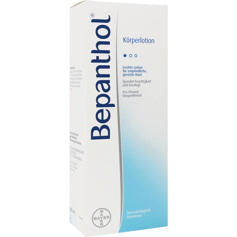 Verpackung einer Bepanthol K&ouml;rperlotion f&uuml;r empfindliche Haut.