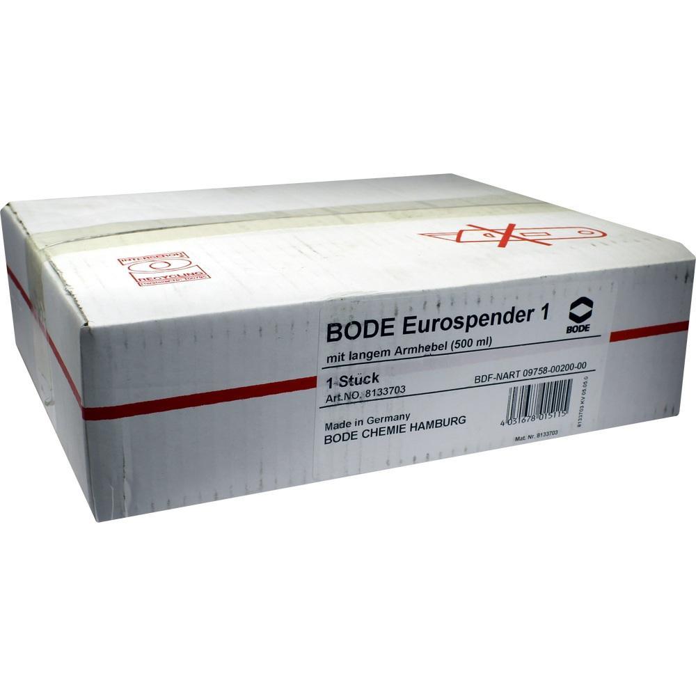 Ein wei&szlig;er Karton mit der Aufschrift "BODE Eurospender 1".
