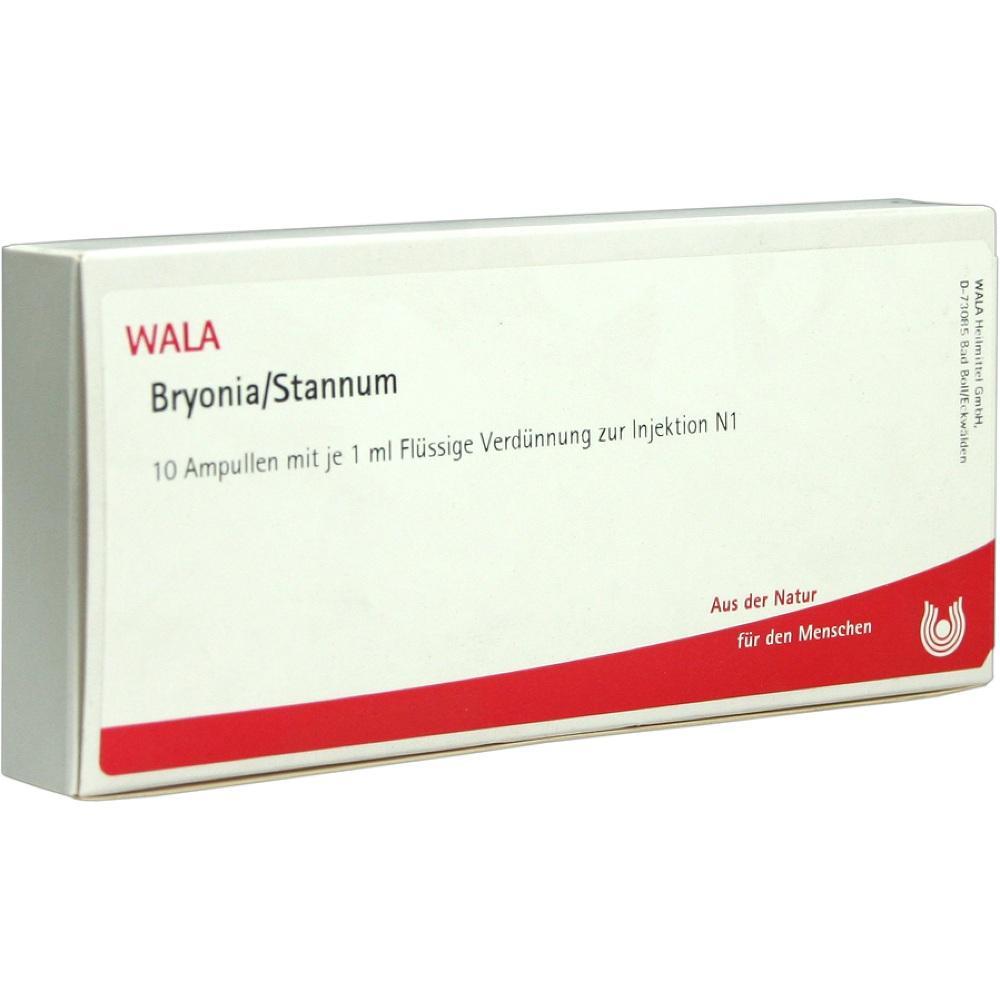 Eine wei&szlig;e Packung mit der Aufschrift "WALA Bryonia/Stannum".