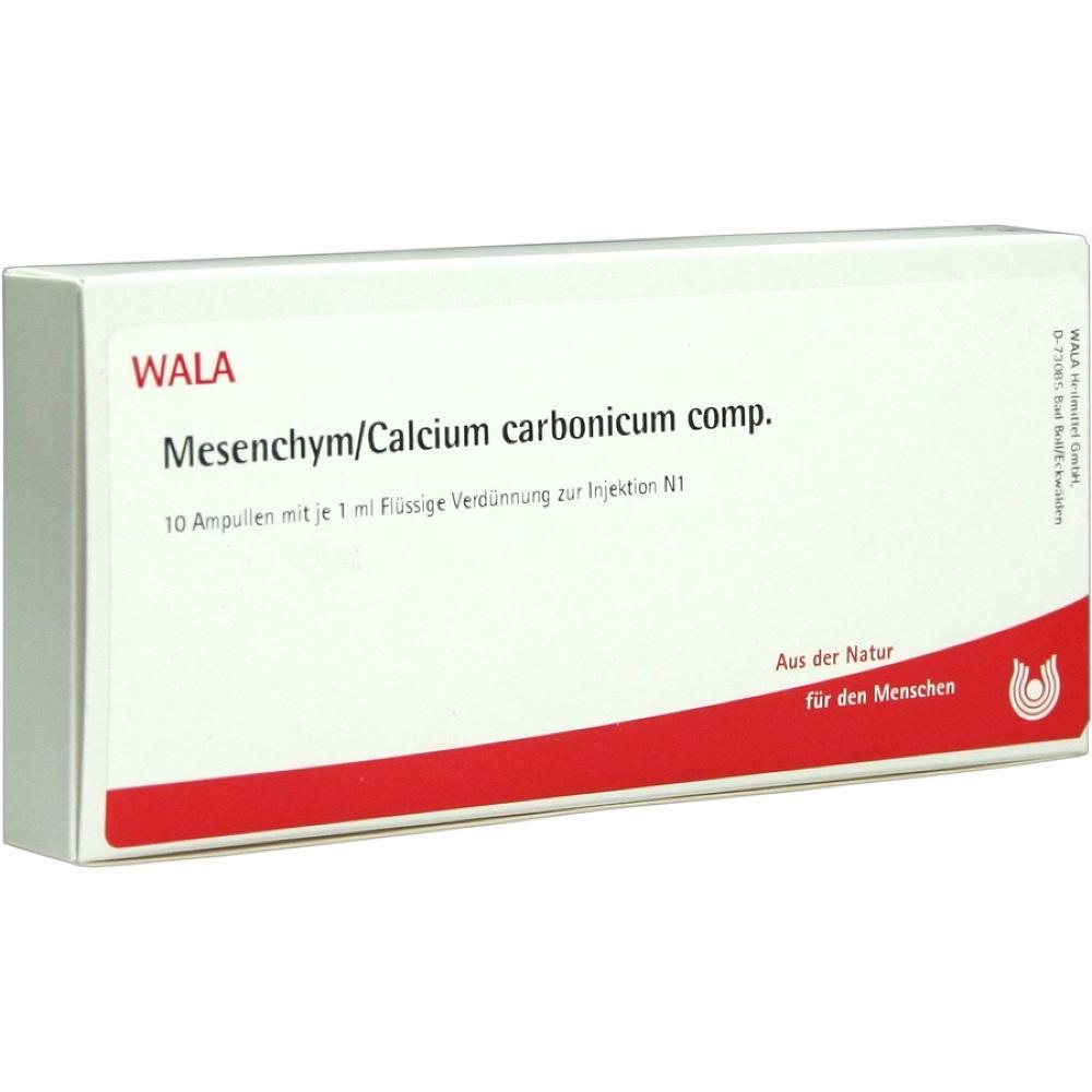 Eine Packung mit 10 Ampullen zur Injektion von Mesenchym/Calcium carbonicum.