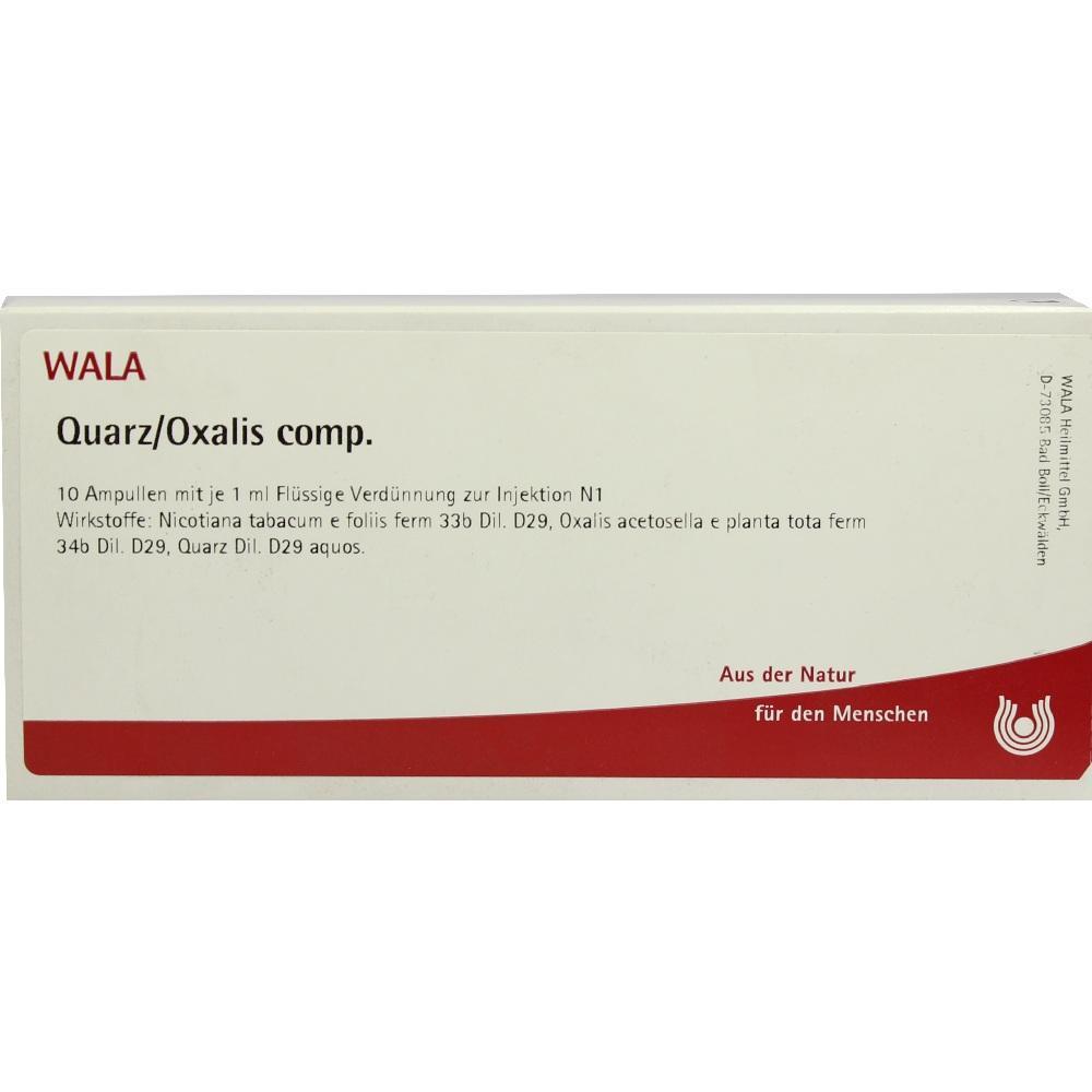 Verpackung von Quarz/Oxalis comp. mit 10 Ampullen zur Injektion.