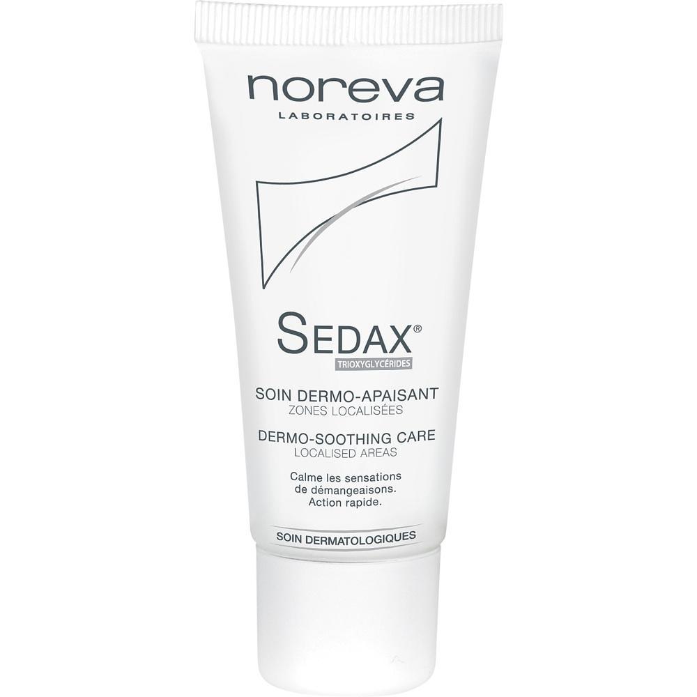 Wei&szlig;e Tube mit der Aufschrift "Sedax Dermo-Soothing Care".