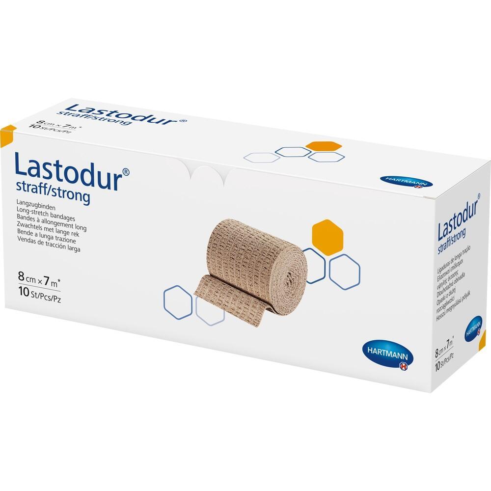 Eine Packung mit elastischen Bandagen von Lastodur.