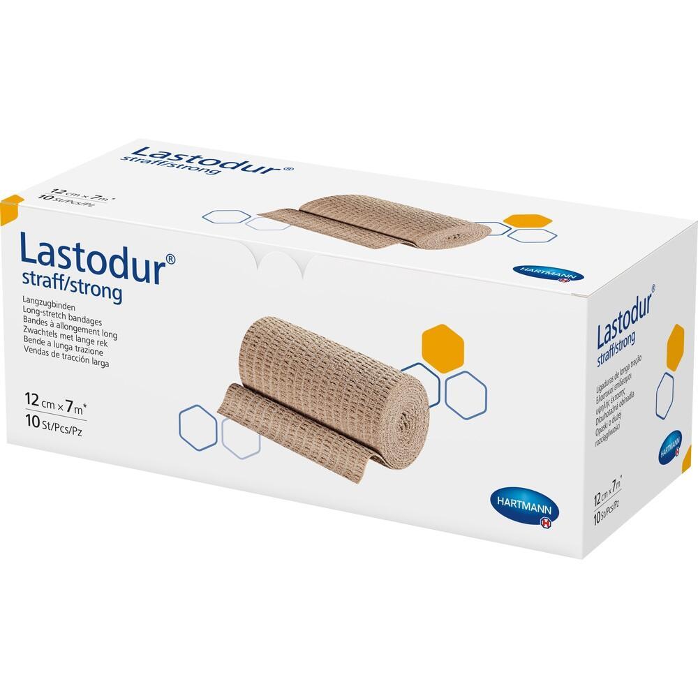 Verpackung mit elastischen Bandagen der Marke Lastodur von Hartmann.