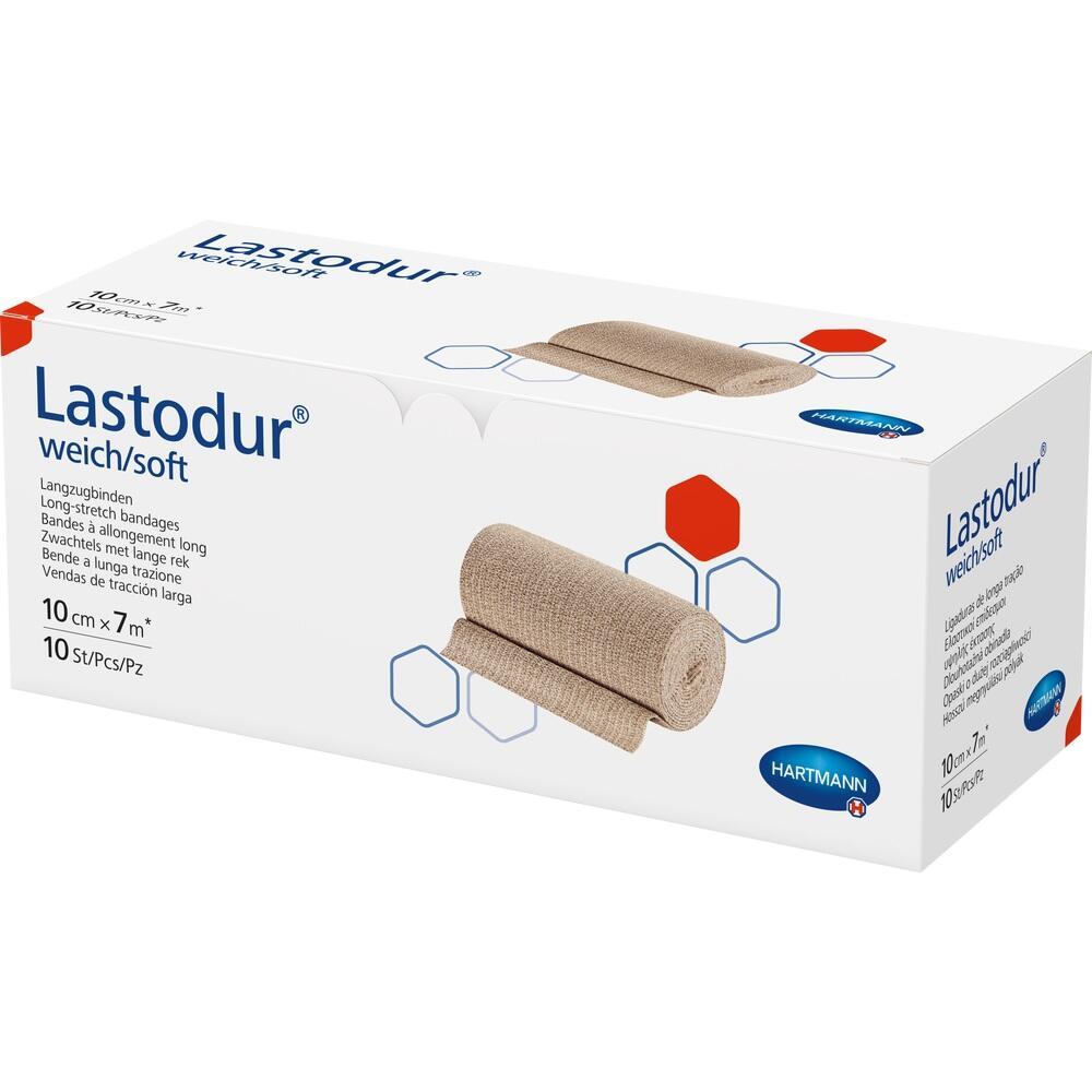 Eine Verpackung mit Lastodur-Weichbinden ist abgebildet.