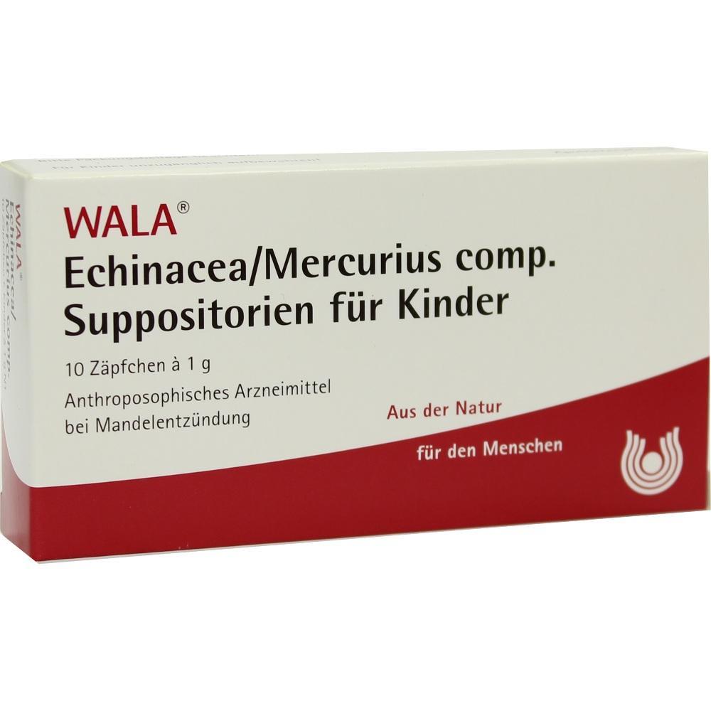 Die Schachtel zeigt hom&ouml;opathische Z&auml;pfchen f&uuml;r Kinder gegen Mandelentz&uuml;ndung.