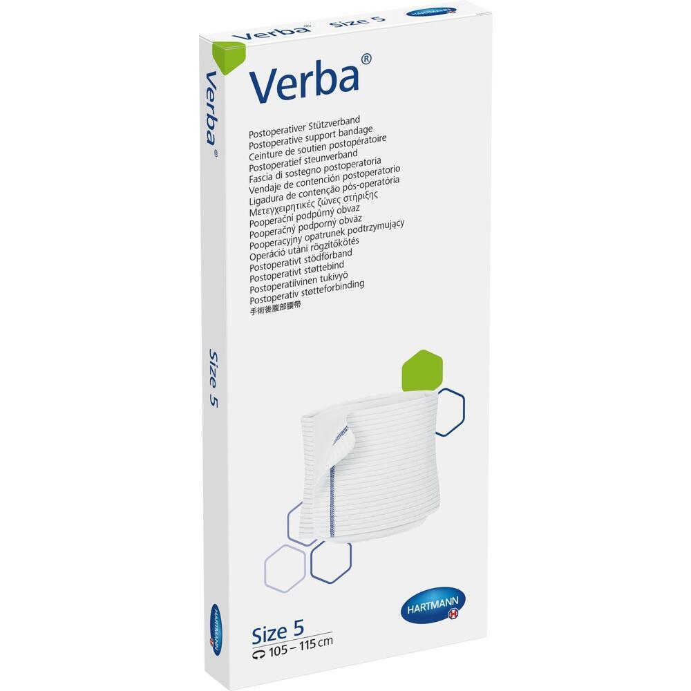 Eine Verpackung mit einem postoperativen St&uuml;tzverband in Gr&ouml;&szlig;e 5.