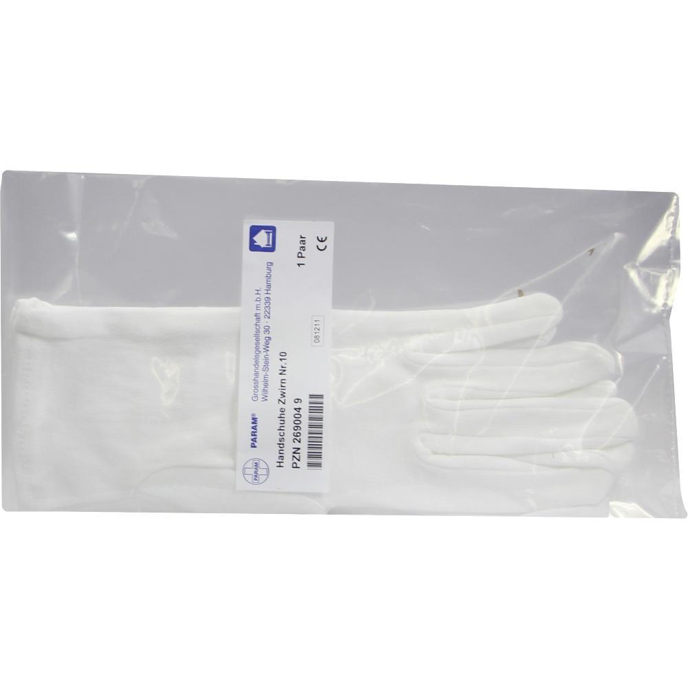 Ein Paar wei&szlig;e Handschuhe in einer Plastikt&uuml;te verpackt.