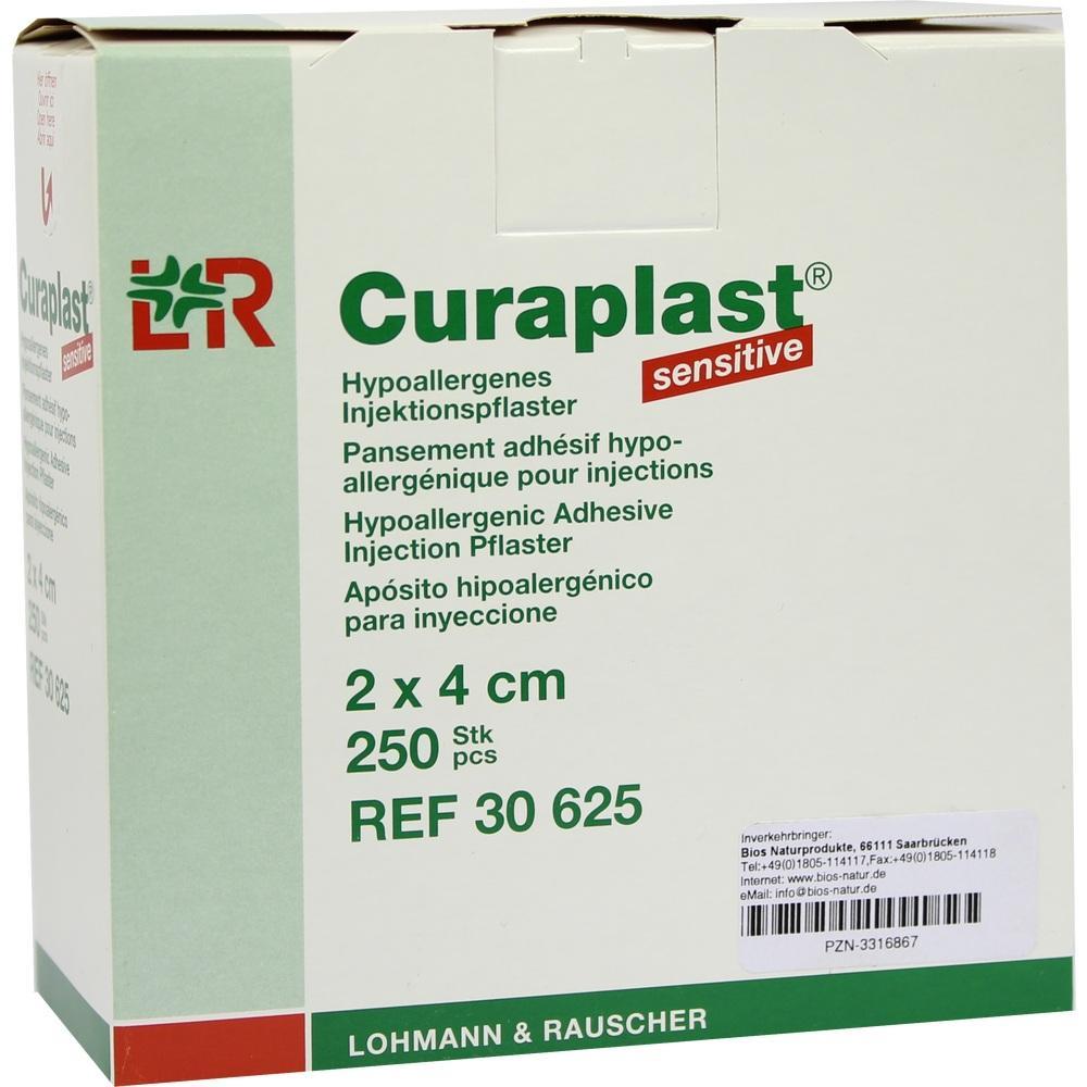 Eine Schachtel Curaplast hypoallergene Injektionspflaster.