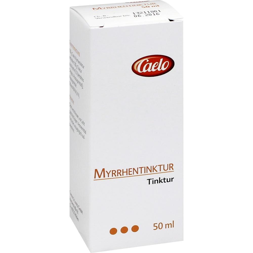 Eine wei&szlig;e Schachtel mit Myrrhentinktur.