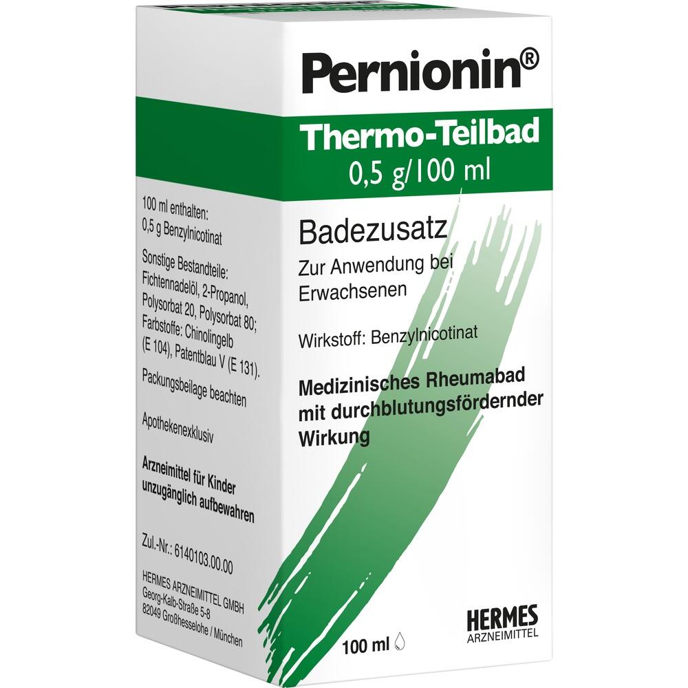 Verpackung eines medizinischen Badezusatzes mit durchblutungsf&ouml;rdernder Wirkung.