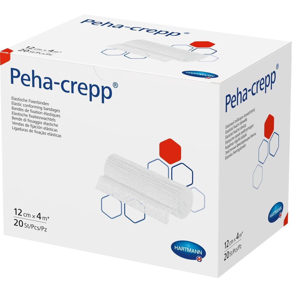 Eine Schachtel mit elastischen Fixierbinden der Marke Peha-crepp.
