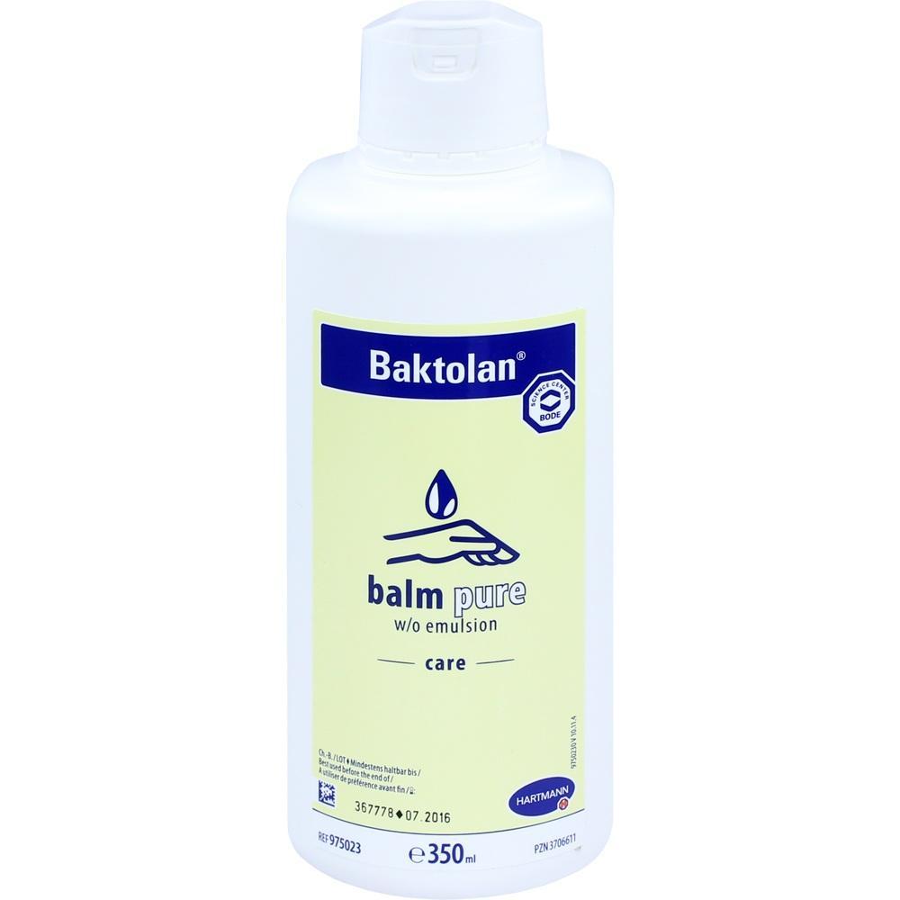 Wei&szlig;e Flasche mit Baktolan-Handpflegeemulsion, 350 ml.