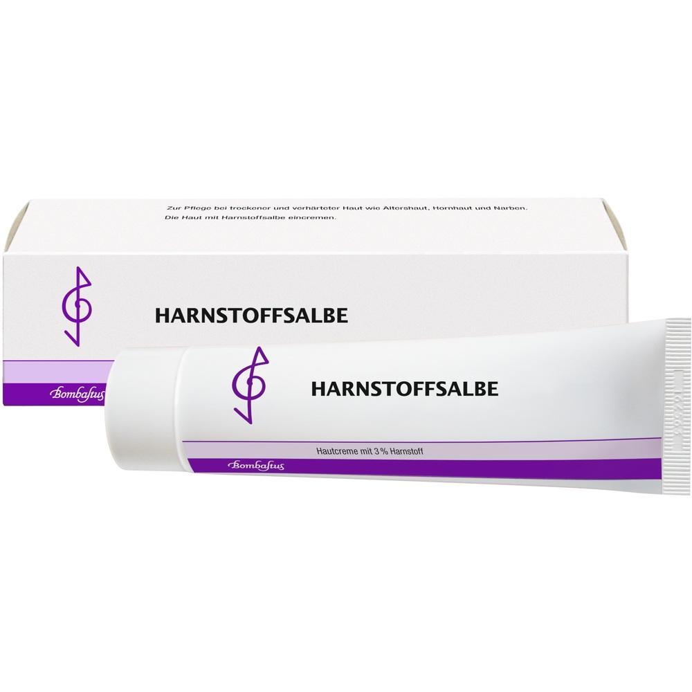 Eine Tube Harnstoffsalbe liegt vor ihrer Verpackung.