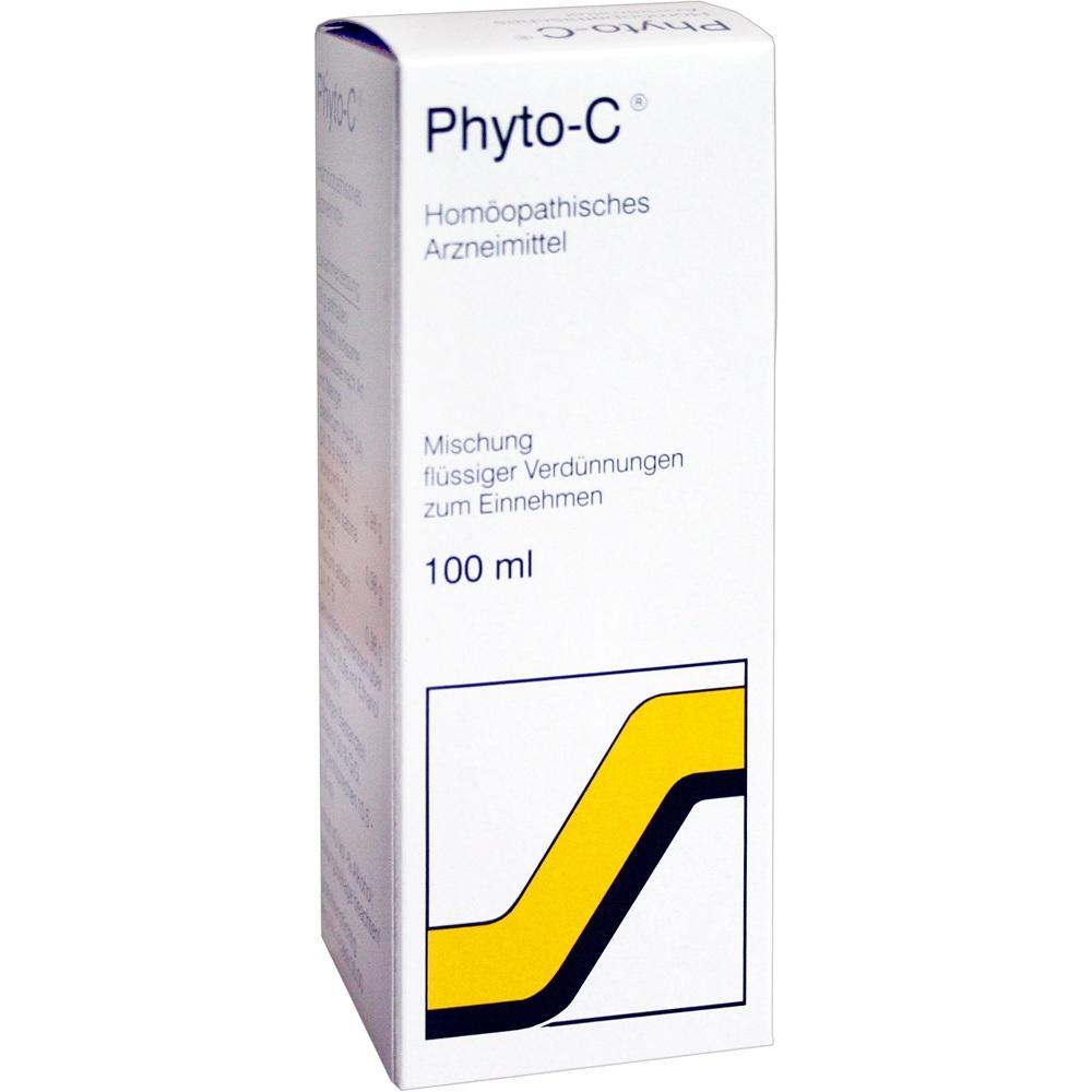 Wei&szlig;e Verpackung mit Aufschrift "Phyto-C", 100 ml, hom&ouml;opathisches Arzneimittel.