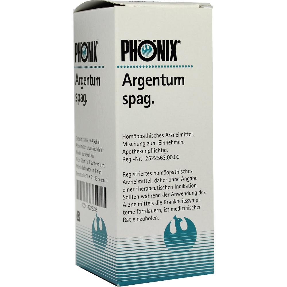 Eine wei&szlig;e Verpackung von hom&ouml;opathischem Arzneimittel namens Ph&ouml;nix Argentum spag.