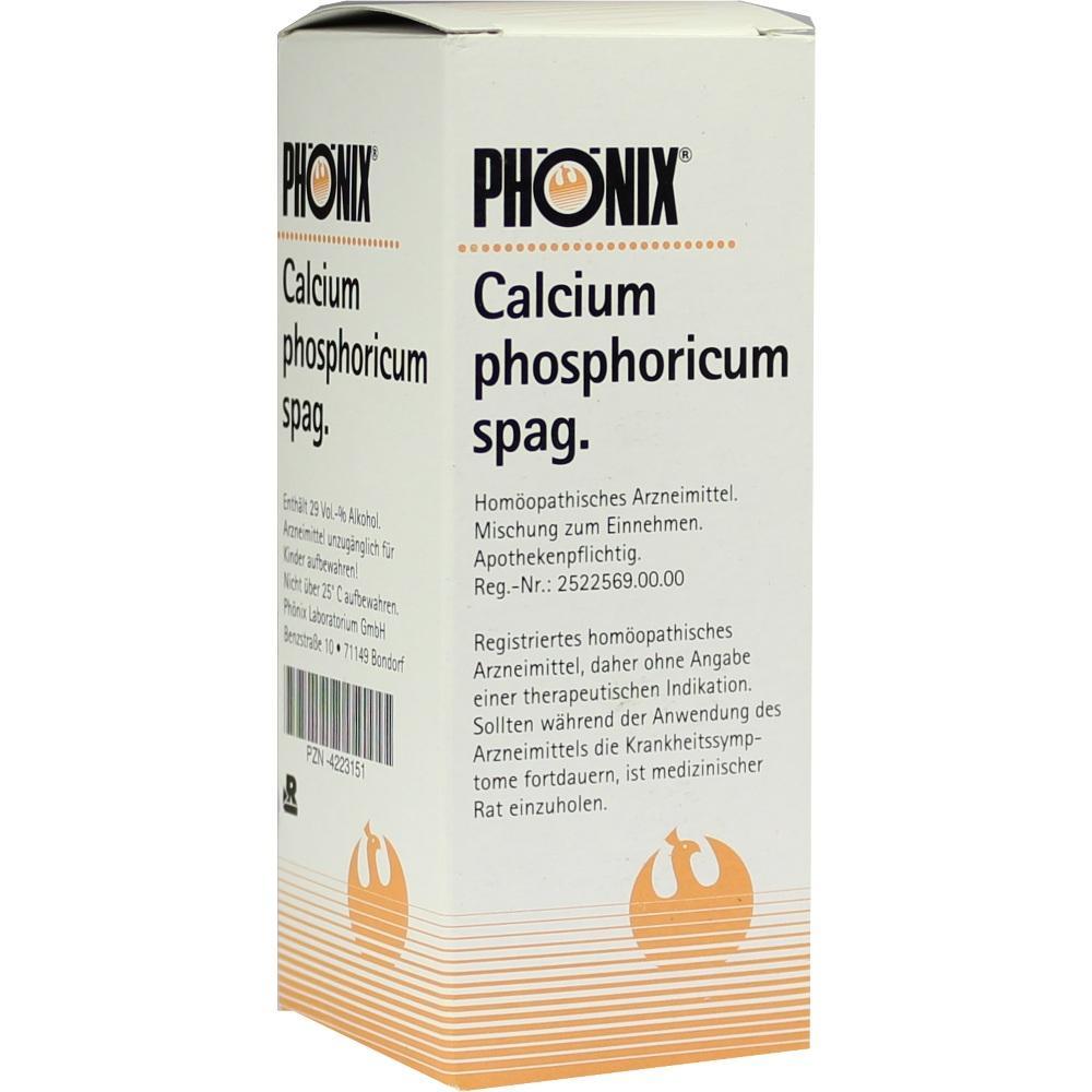 Wei&szlig;e Medikamentenschachtel mit der Aufschrift "Calcium phosphoricum spag."
