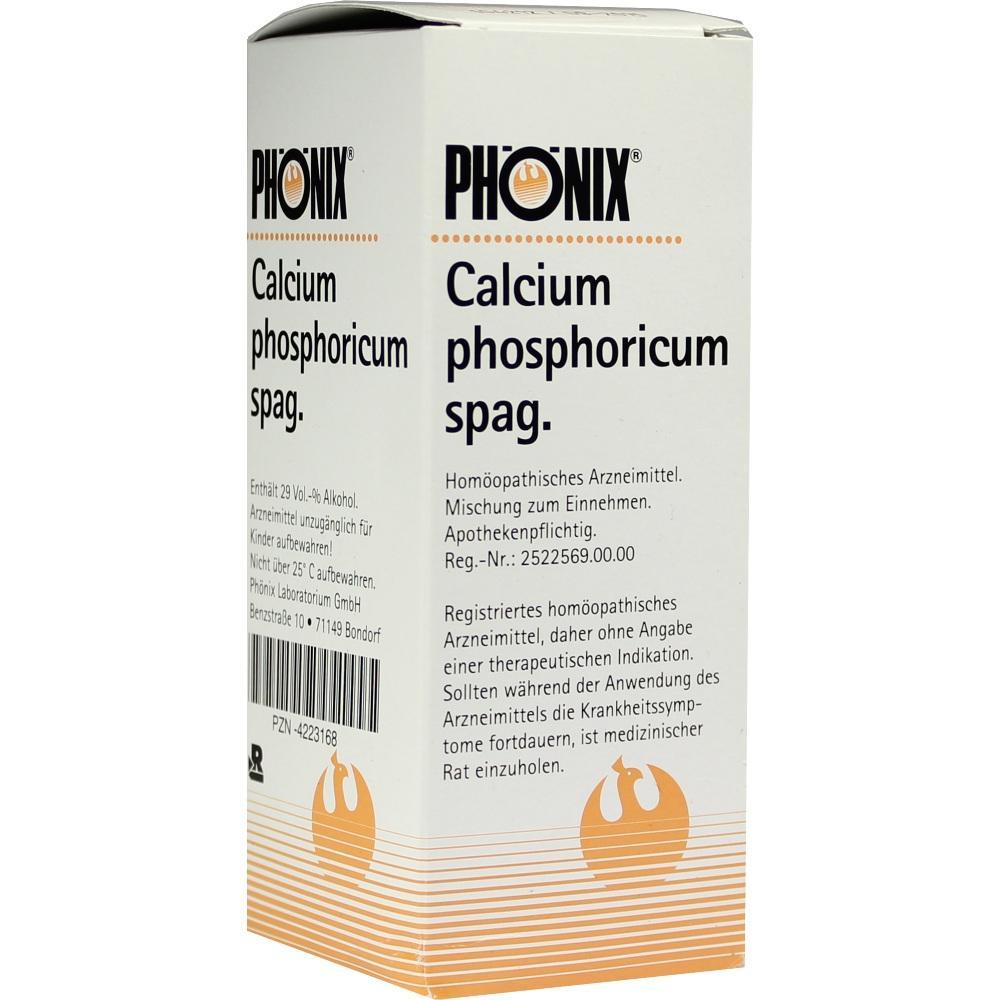 Wei&szlig;e Schachtel mit hom&ouml;opathischem Mittel "Calcium phosphoricum spag." von PH&Ouml;NIX.