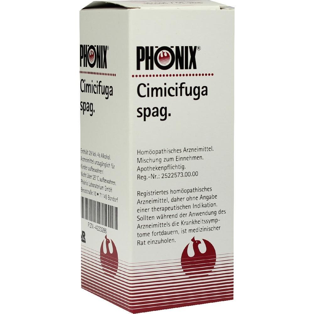 Eine Medikamentenschachtel mit der Aufschrift "PH&Ouml;NIX Cimicifuga spag."