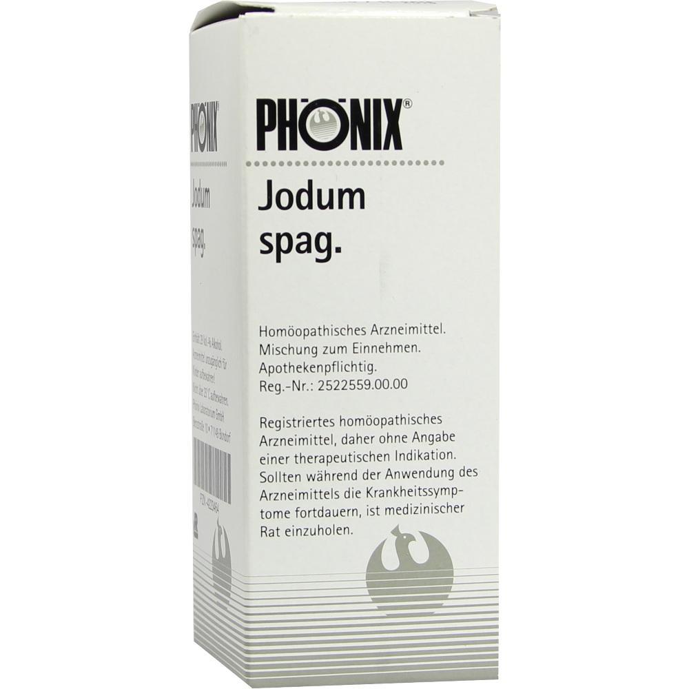 Wei&szlig;e Verpackung des hom&ouml;opathischen Mittels "Jodum spag." von PH&Ouml;NIX.