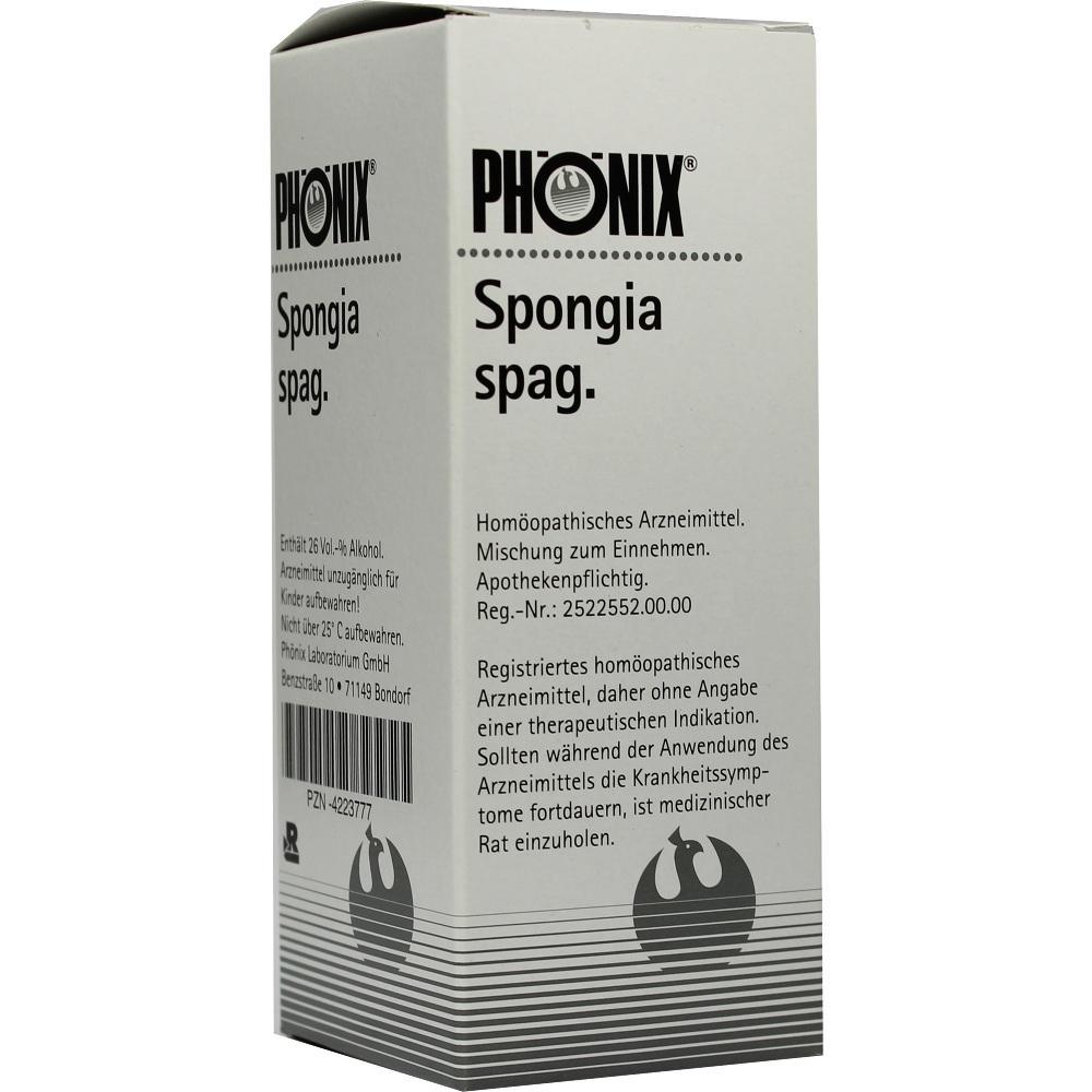 Wei&szlig;e Verpackung eines hom&ouml;opathischen Medikaments namens Spongia spag.