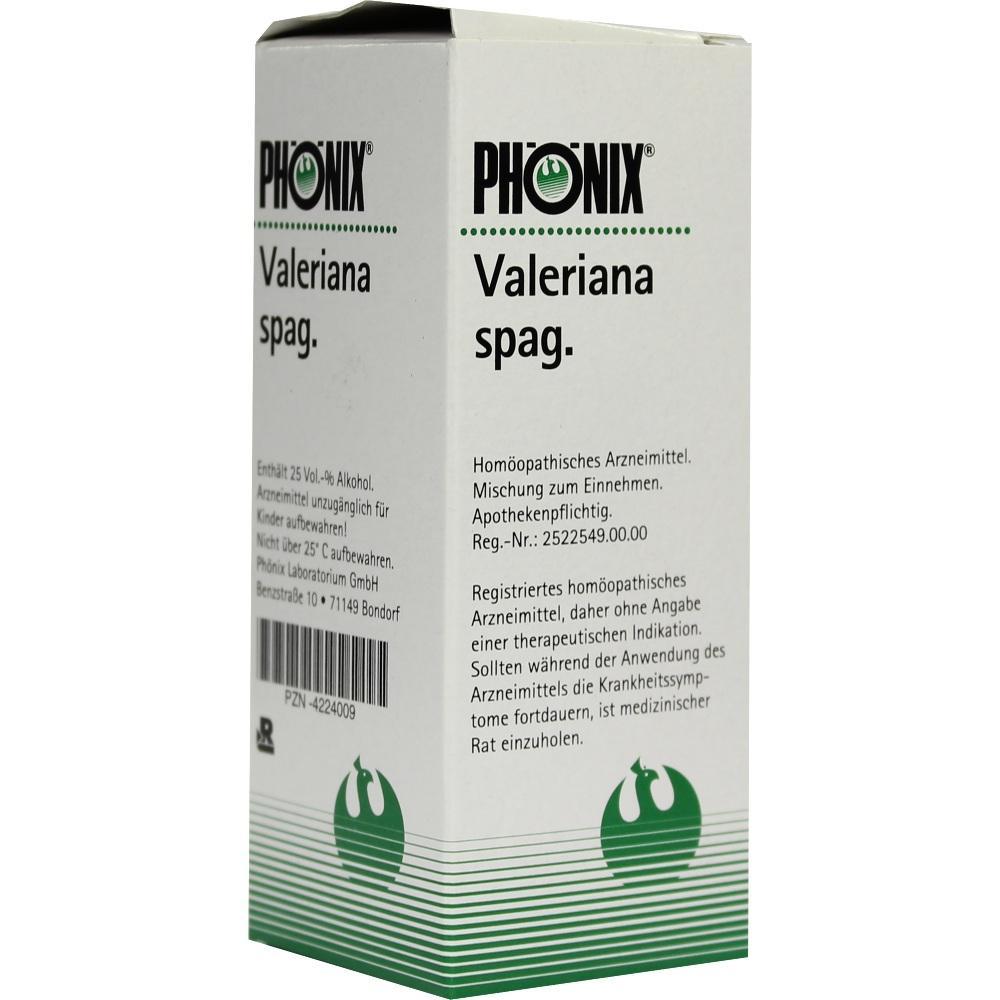 Eine Verpackung von hom&ouml;opathischem Arzneimittel namens Valeriana spag.