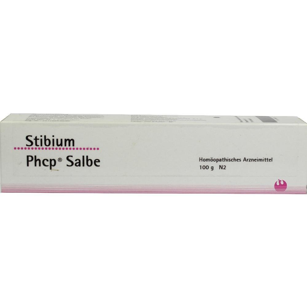 Wei&szlig;e Salbentube mit der Aufschrift "Stibium Phcp Salbe".