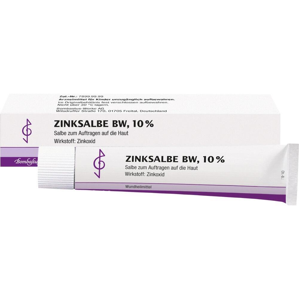 Eine Tube Zinksalbe für die Haut liegt vor ihrer Verpackung.