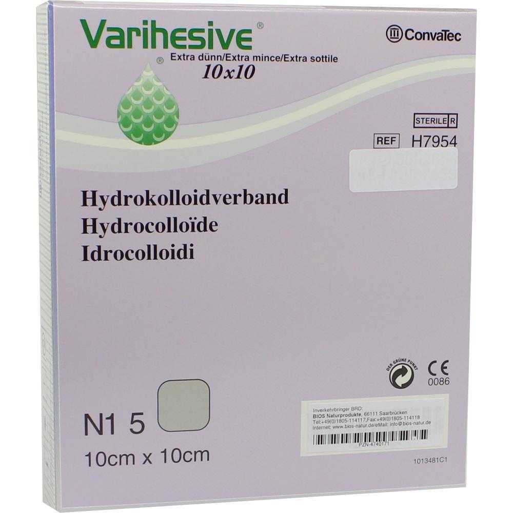 Eine Packung Hydrogelverband von Varihesive, 10x10 cm gro&szlig;.
