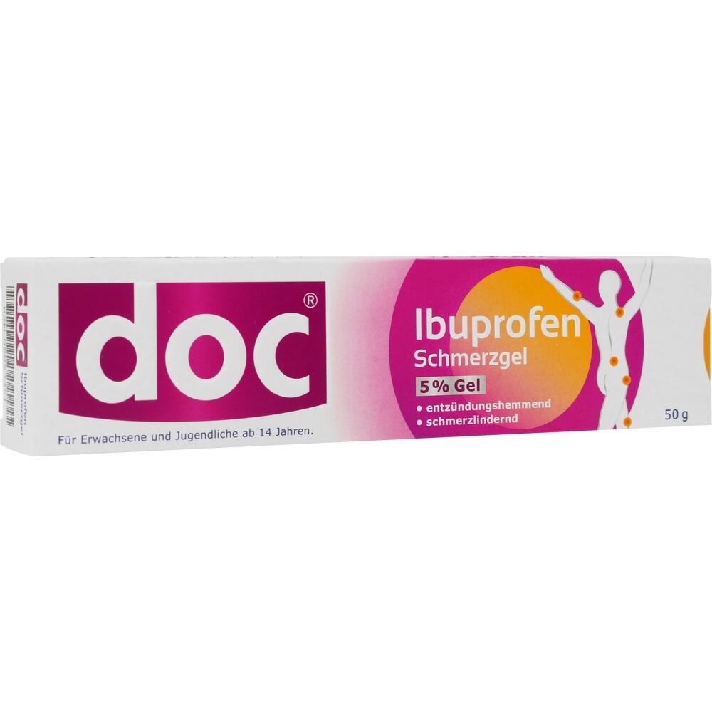 Tubenschachtel mit Ibuprofen Schmerzgel f&uuml;r Erwachsene und Jugendliche ab 14 Jahren.