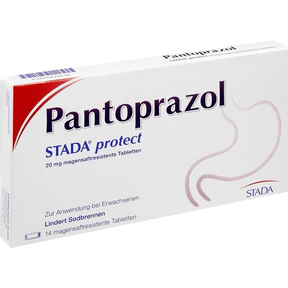 Eine Schachtel mit Pantoprazol-Tabletten gegen Sodbrennen.