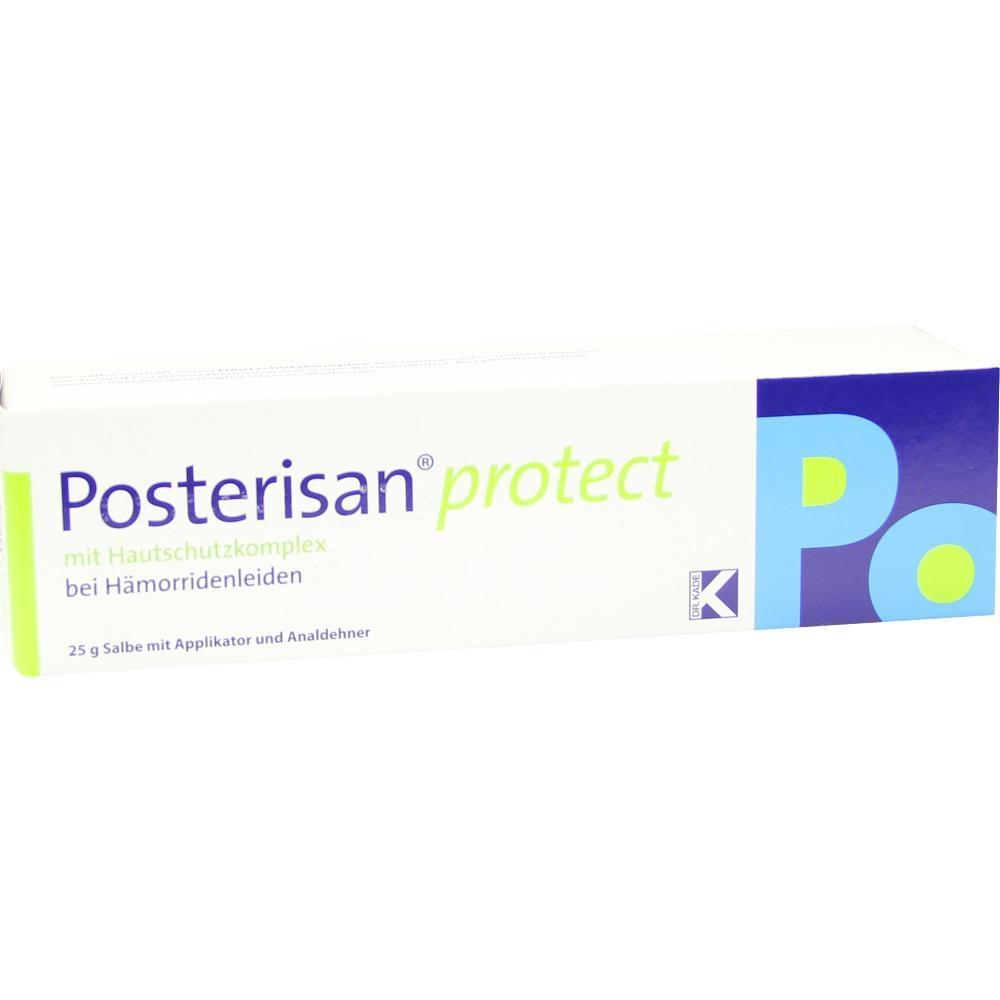 Eine wei&szlig;e Packung mit der Aufschrift "Posterisan protect".