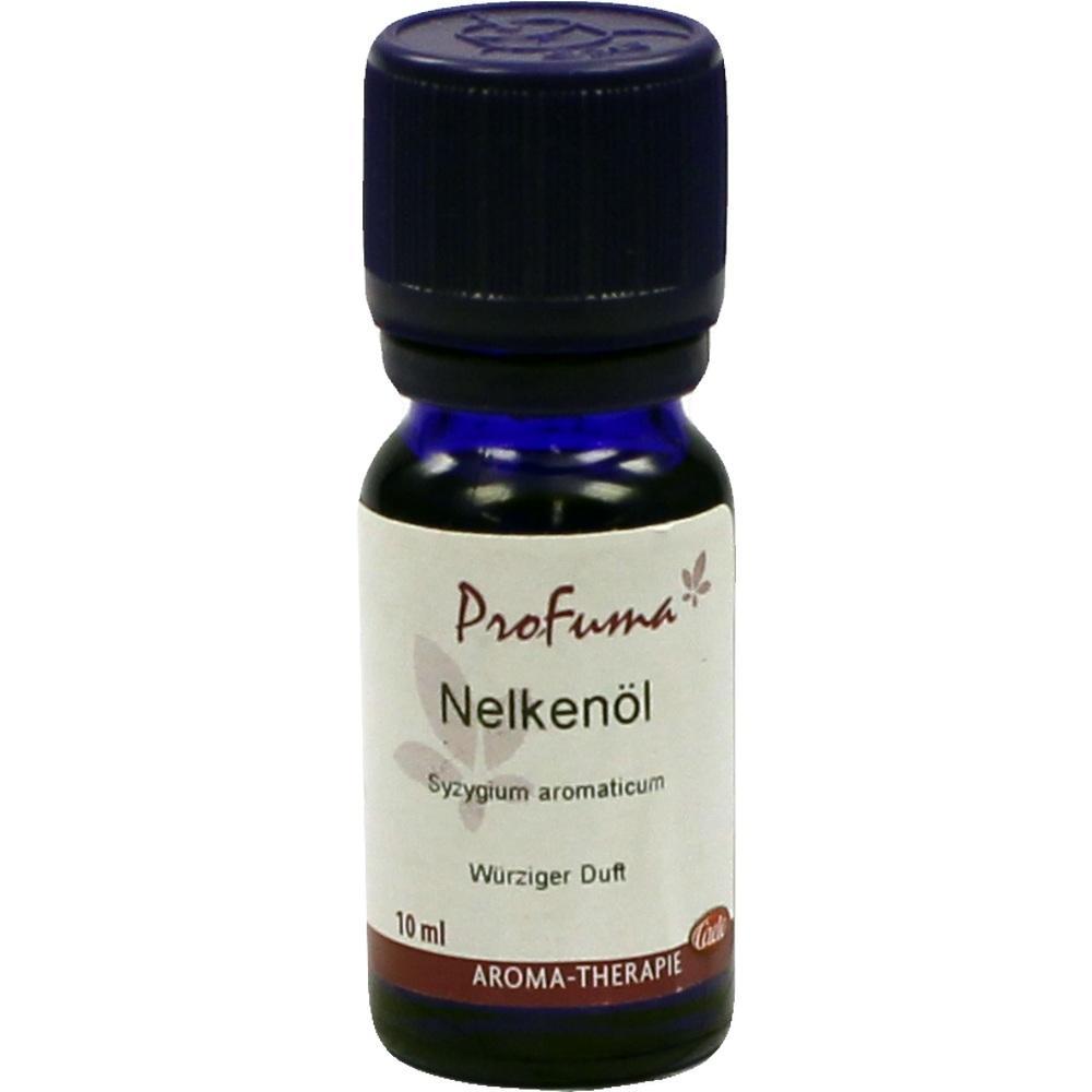 Eine kleine Flasche mit Nelken&ouml;l f&uuml;r Aromatherapie.