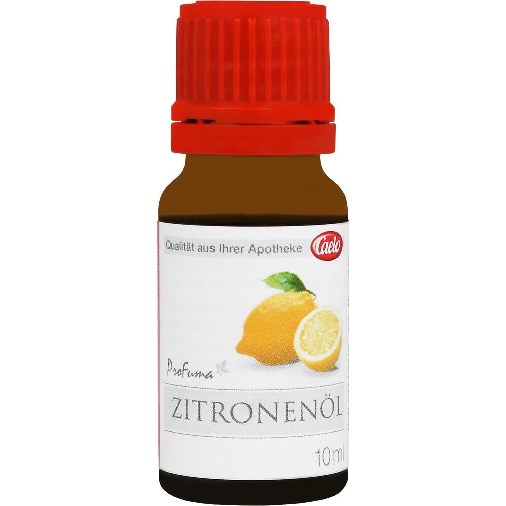 Eine kleine Flasche mit Zitronen&ouml;l zur Aromatherapie.