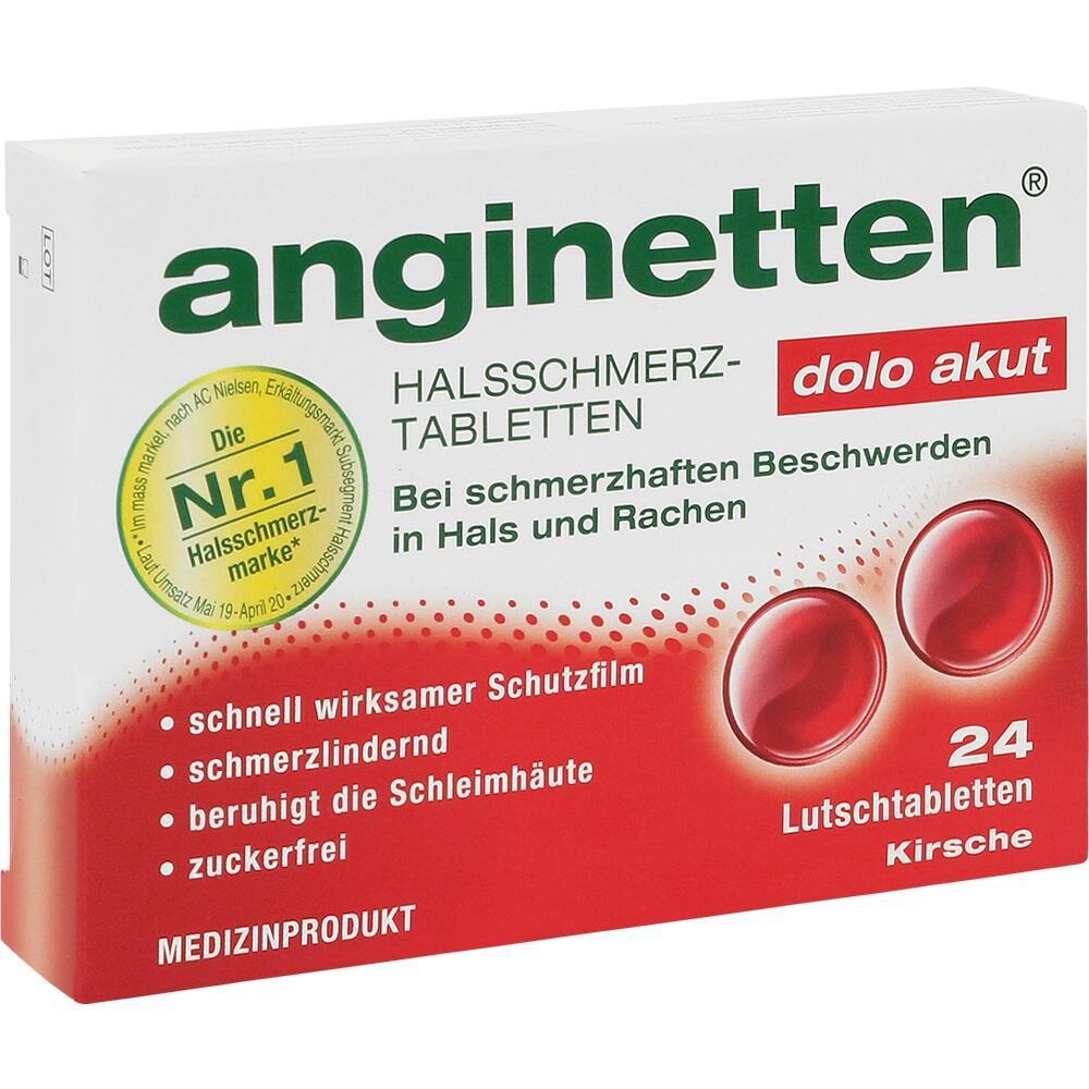 Packung von Halsschmerztabletten in Kirschgeschmack f&uuml;r die Linderung von Halsbeschwerden.